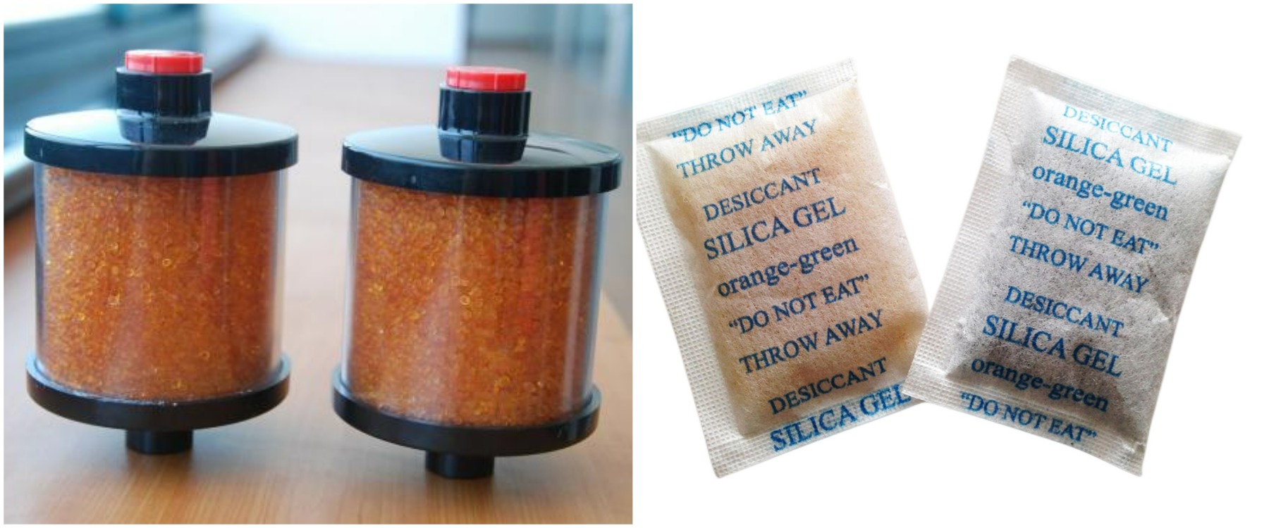 orange silica gel application