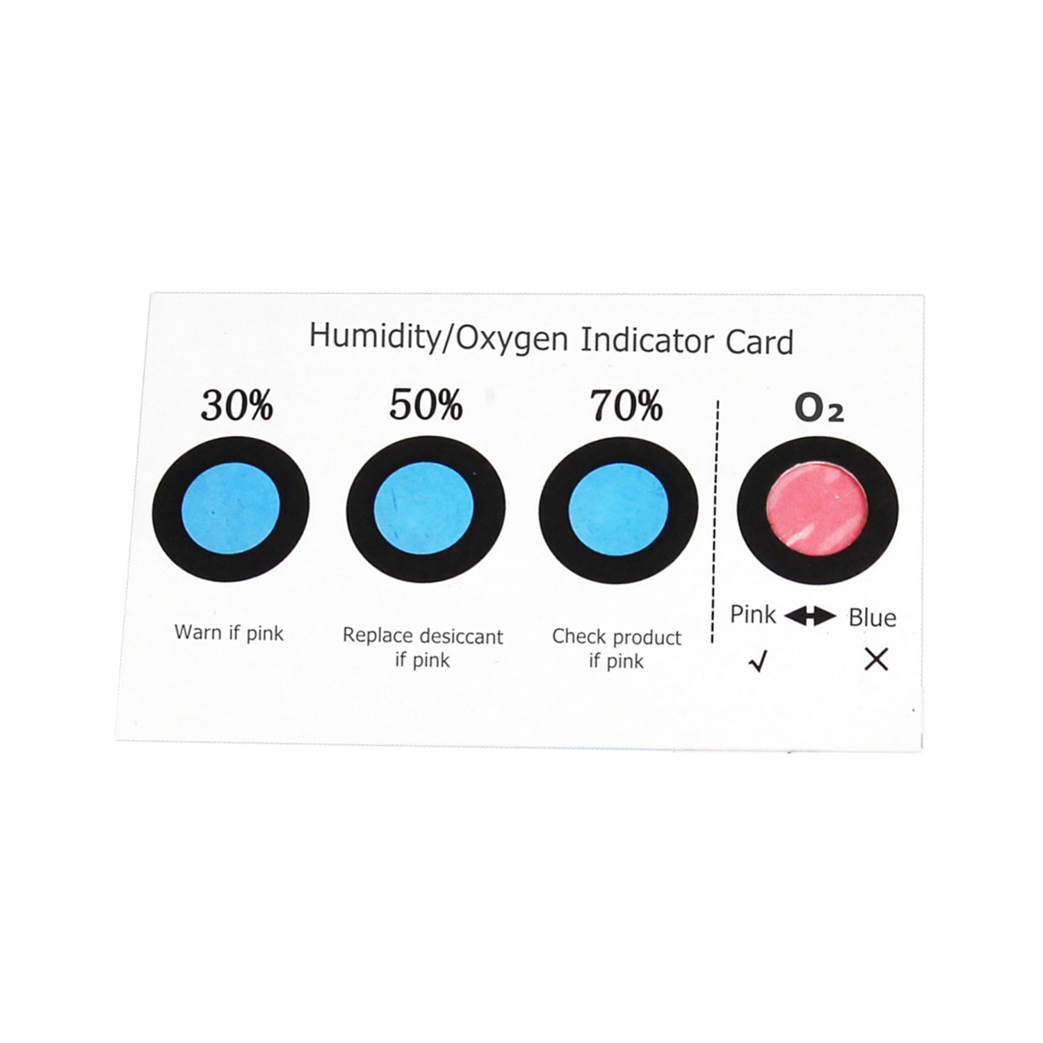 Reversible 3 Dots(5% 10% 60%) Cobalt Dichloride Free Blue To Pink HIC for Semiconductors