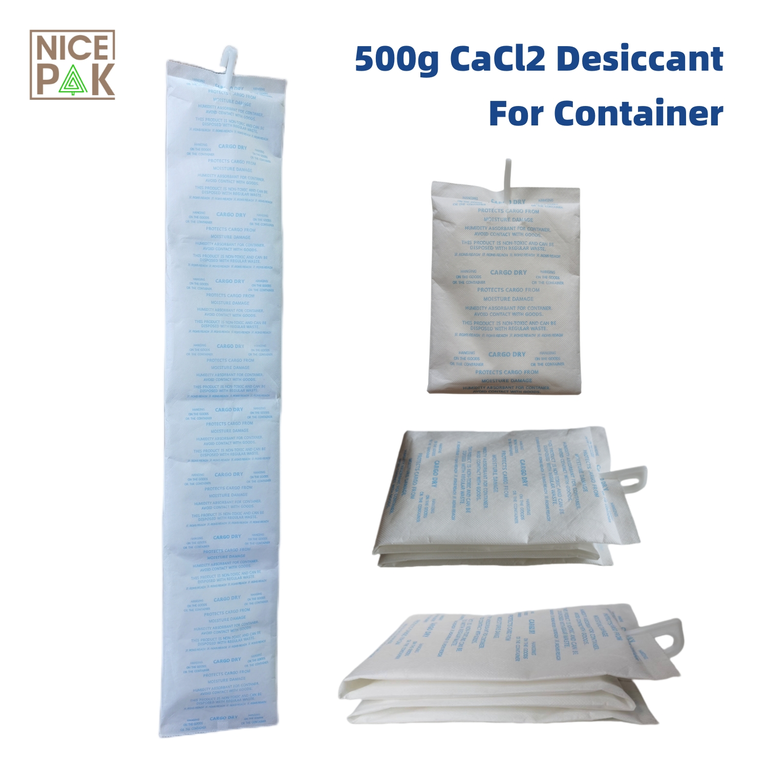 500g Container Desiccant with 300% Absorption Calcium Chloride Based