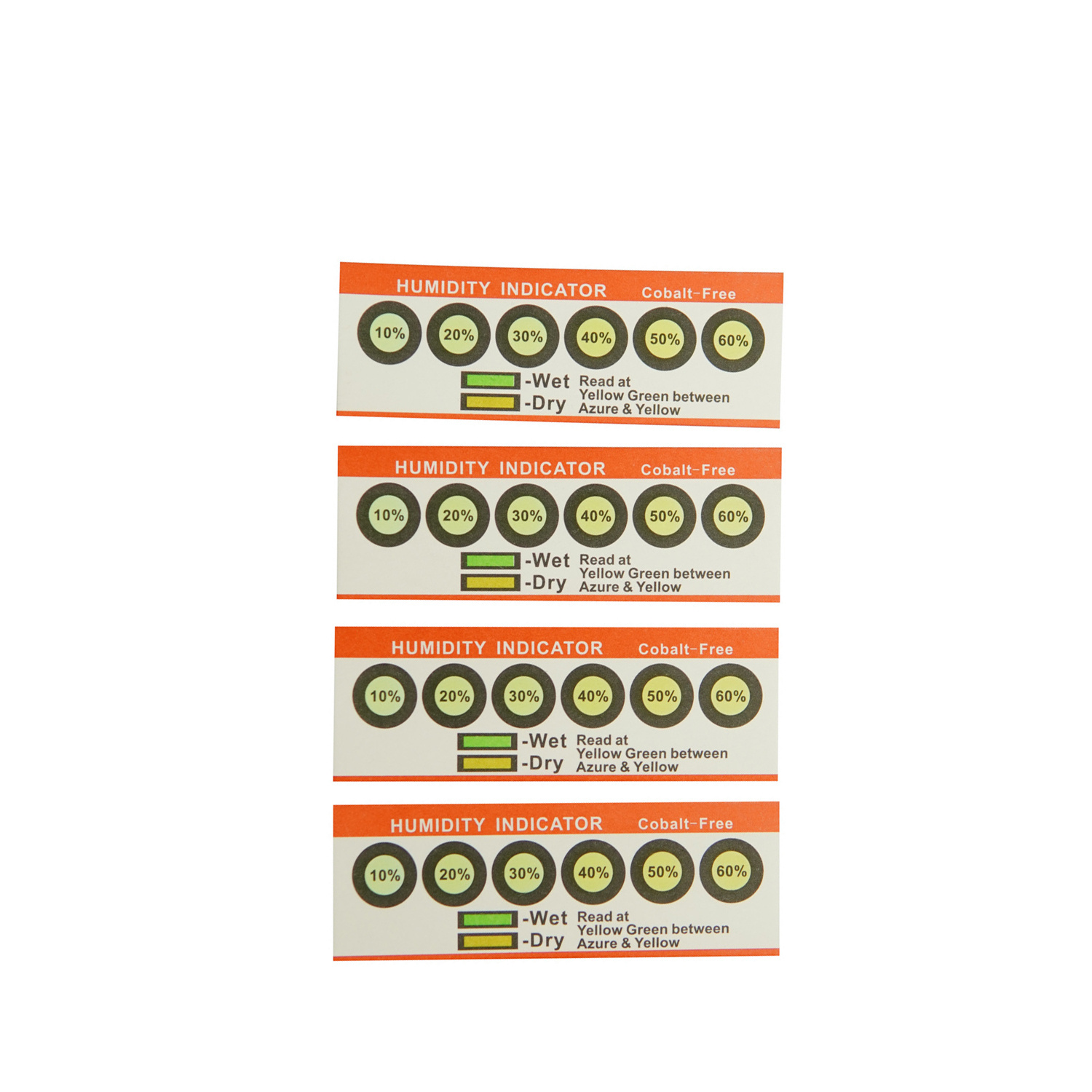 10%-60% Cobalt & Halogen Free Humidity Indicator Card (Yellow To Green)