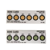 6 Spots 10%-60% Yellow To Green Cobalt & Halogen Free Humidity Indicator Card (HIC) for semiconductors