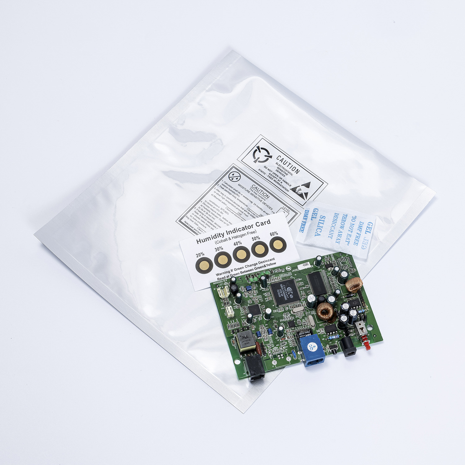 6 Spots 10%-60% Yellow To Green Cobalt & Halogen Free Humidity Indicator Card (HIC) for semiconductors